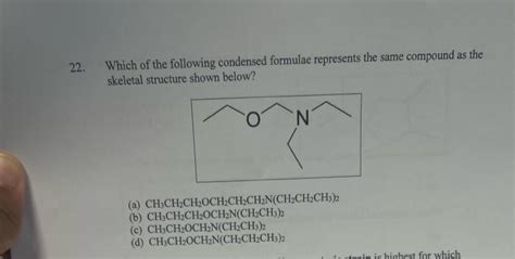 Solved Which Of The Following Condensed Formulae Chegg