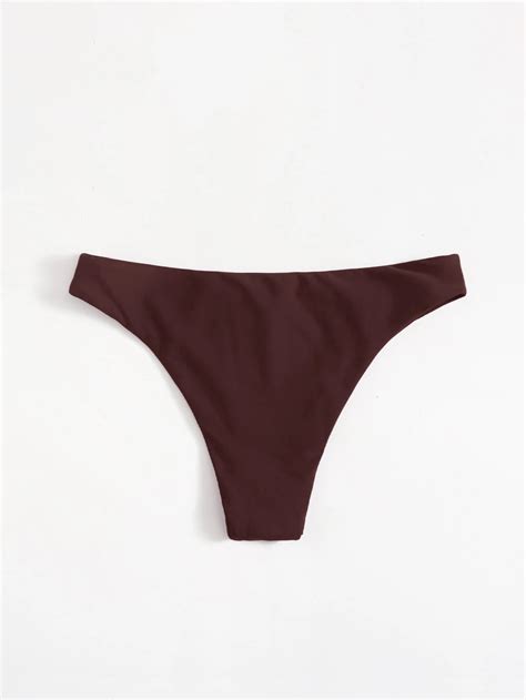 Bragas bikini unicolor Café integral