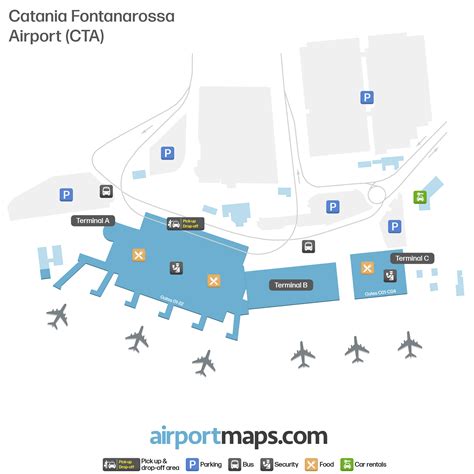 Map of Catania Fontanarossa Airport (CTA) – Terminal Map | Airportmaps.com
