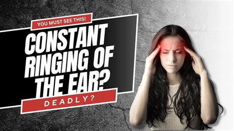 You Must See This Constant Ringing Of The Ear Or Tinnitus Youtube