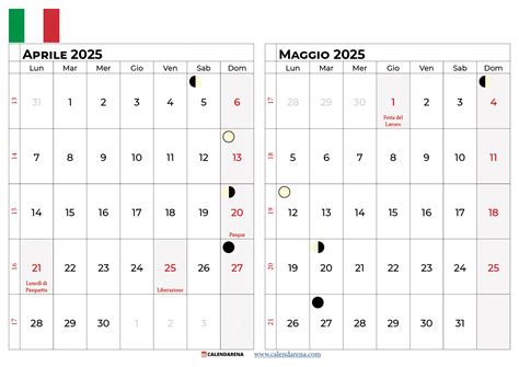 Calendario Aprile 2025 Da Stampare Italia