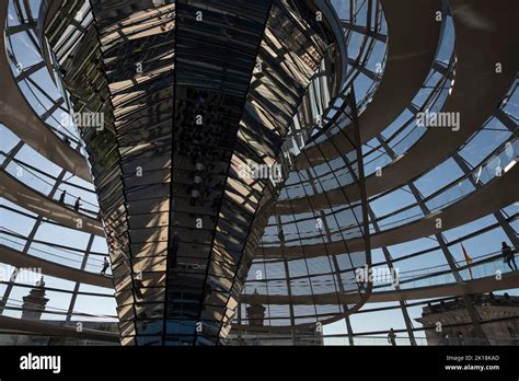 Glass Dome At The Top Of The Reichstag Building With 360 Degree View