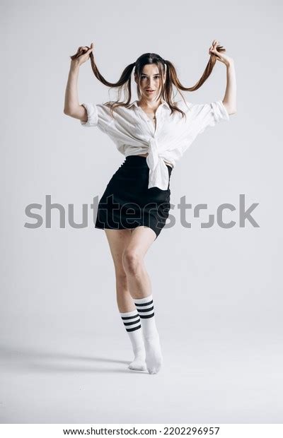 Sexy Schoolgirl Two Tails Fooling Around Foto Stock 2202296957 Shutterstock