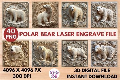 Polar Bear Laser Engrave File Graphic By SVG24 Creative Fabrica