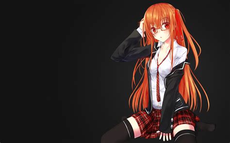 Orange Hair Girl [1920x1200] R Animewallpaper