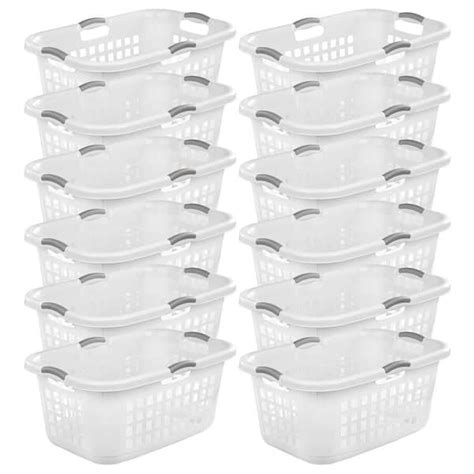 Sterilite Ultra 2 Bushel Plastic Stackable Laundry Basket Bin White