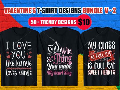 Valentine Day T Shirt Designs Bundle Best Valentine Day T Shirt Designs