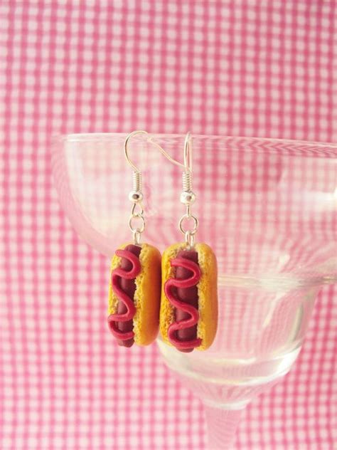 Hot Dog Bun Polymer Clay Earrings Miniature Clay Por Myminimunchies