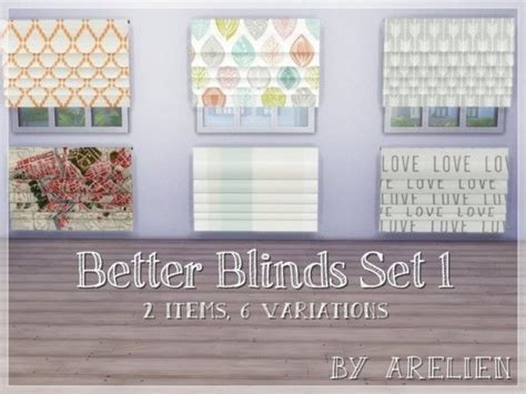 The Sims Resource: Better Blinds Set 1 by Arelien • Sims 4 Downloads ...