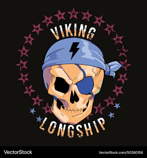 Viking skull Royalty Free Vector Image - VectorStock