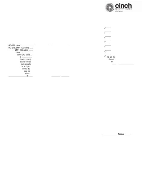 142 0693 001 Spec Datasheet By Cinch Connectivity Solutions Johnson