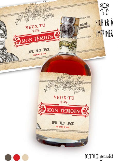 Demande T Moin Mariage Rhum Imprimer Coller Sur Bouteille Don Papa