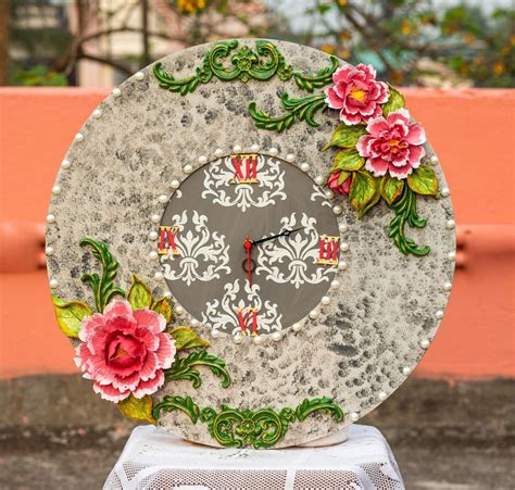 Handcrafted Floral Victorian Clock | HITCHKI