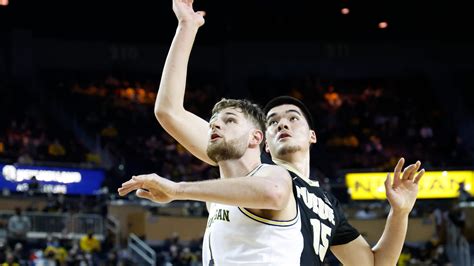 Michigan Basketballs Tall Task Stopping No 1 Purdue Zach Edey