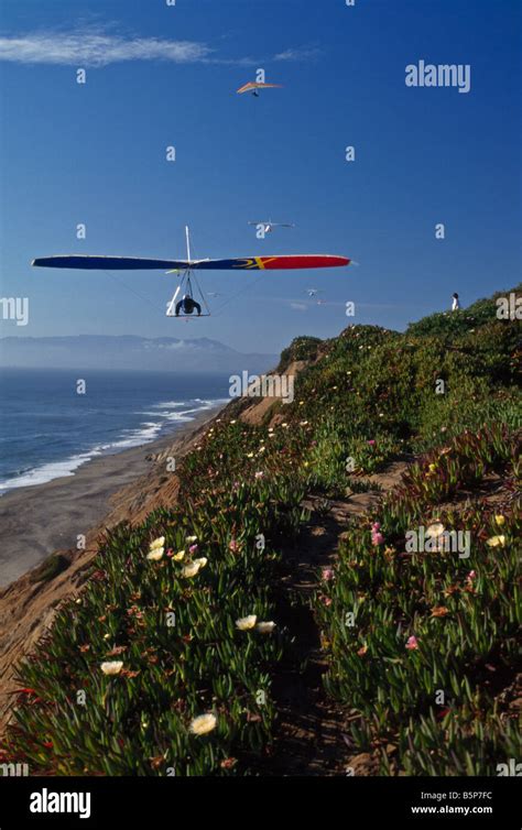 Hang Gliding at Fort Funston San Francisco California Stock Photo - Alamy