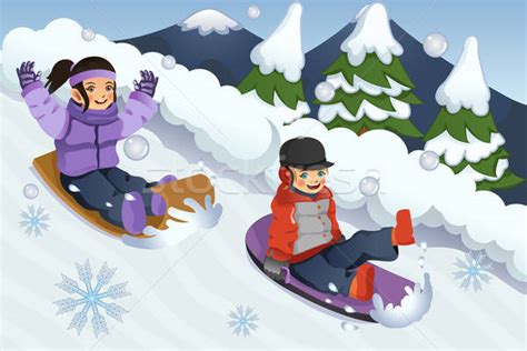 sledding简笔画 千图网