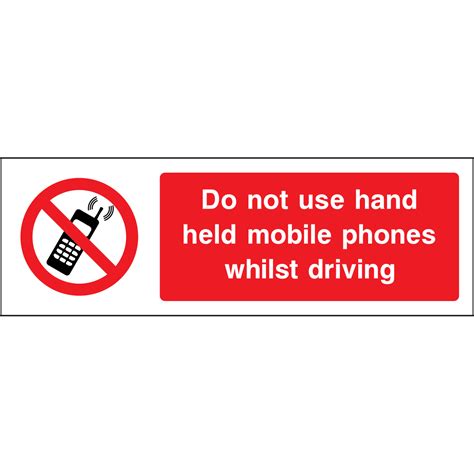 Do Not Use Hand Held Mobile Phones Whilst Driving Sign EU Signs Ltd