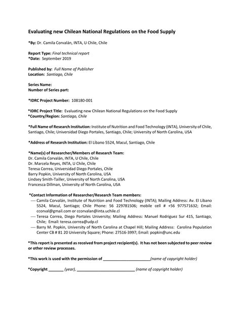 Evaluating New Chilean National Regulations on the Food Supply | IDRC