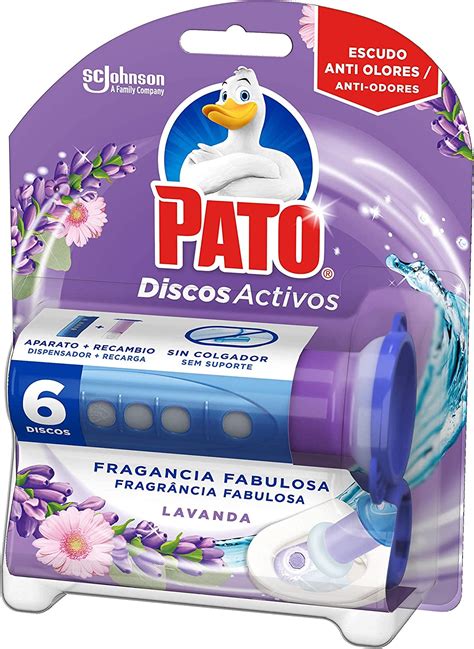 PATO Discos Activos WC Limpia Y Desinfecta Lavanda 1 Aplicador 1