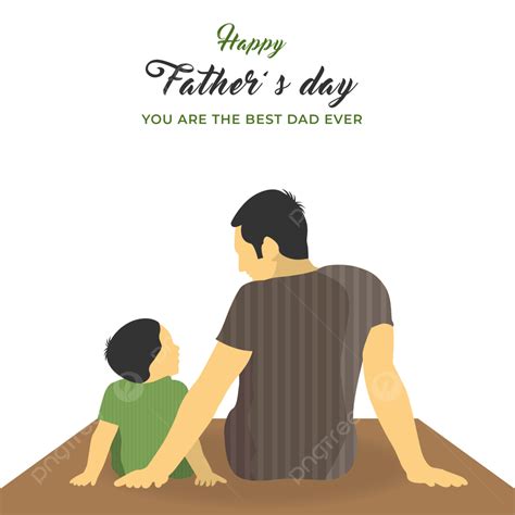 Father And Son Hd Transparent Fathers Day Greeting Design With Father