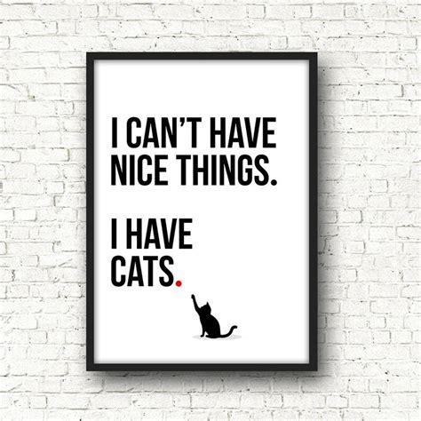 Funny Cat Poster Print A3 A4 Animal Love Funny T Etsy