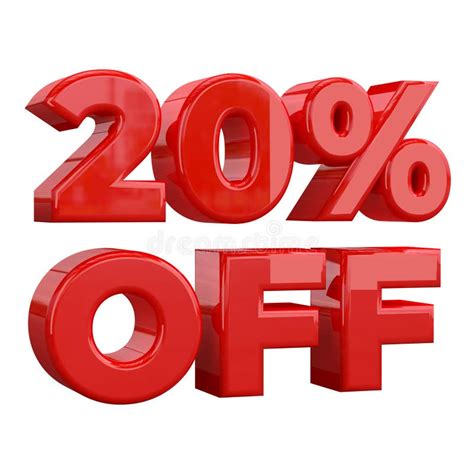 20 Percent Off Promotional Sign Stock Illustration Illustration Of