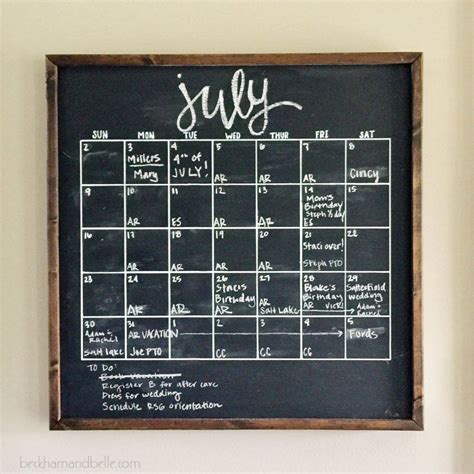 Chalkboard Wall Calendar Diy | Chalkboard wall calendars, Chalkboard calendar, Framed chalkboard