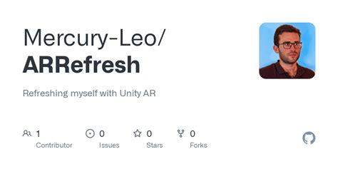 Github Mercury Leoarrefresh Refreshing Myself With Unity Ar