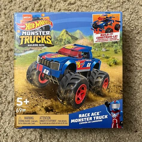Hot Wheels Toys Mega Construx Hot Wheels Pc Race Ace Monster Truck Building Set Toy Poshmark