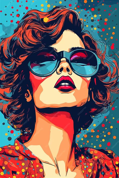 Premium Vector Pop Art Pinup Girl Retro Color Style Comic Glamour Gorgeous Abstract Colorful Lady