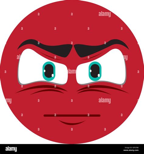 Angry Face Emoticon Icon Stock Vector Image Art Alamy