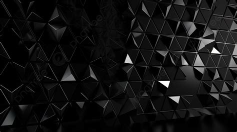 Modern Black Triangle Background In D Render Black D Black Abstract