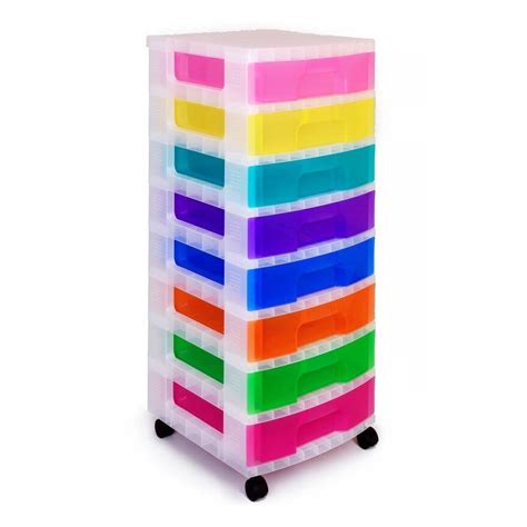 Really Useful Rainbow Storage Tower 8 Drawers Hobbycraft