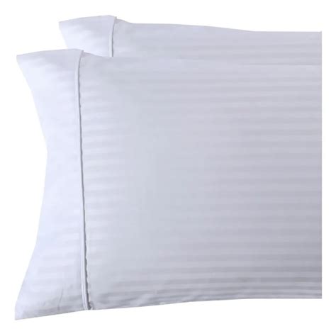 Par De Fundas De Almohada Cm Sateen Stripe Leantex