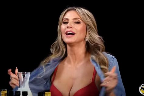 Heidi Klum Strips Down On Hot Ones And Dives Into Saucy Gossip About The 12 5M Bra She Once Wore