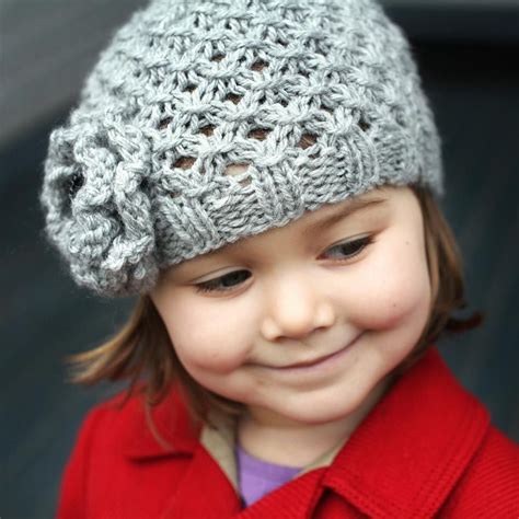 Mia Chunky Lace Hat With Flower Knitting Pattern By Julie Taylor