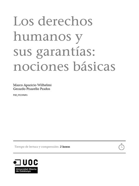 Concepto Y Fundamentos De Los Derechos Humanos Módulo 4 Los