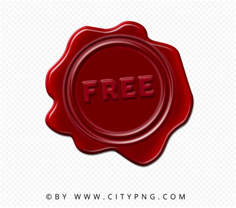 Free Word Red Seal Wax Stamp Hd Png Citypng