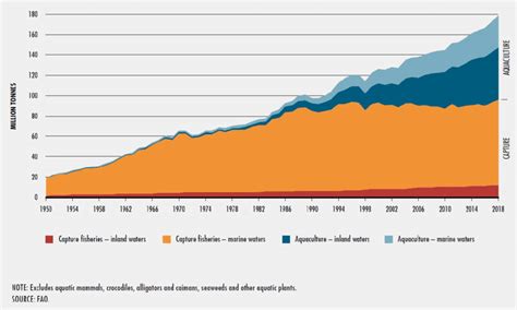 World capture fisheries and aquaculture production 1950 to 2018,... | Download Scientific Diagram