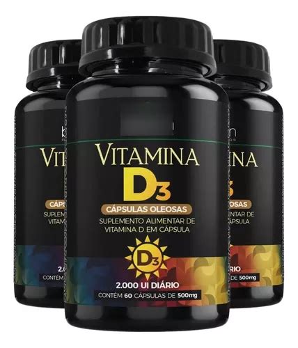 Kit 3 Vitamina D3 2000 Ui 60 Capsulas Bioklein MercadoLivre