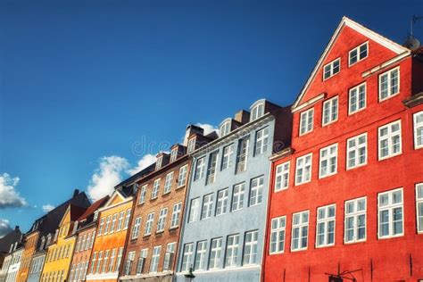 Nyhavn Multicolored House Facade In Copenhagen Stock Photo Image Of