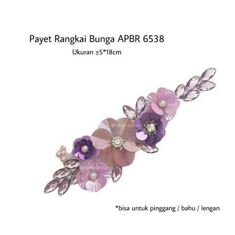 jual payet bunga  rangkai apbr  purple bunga jahit shopee indonesia