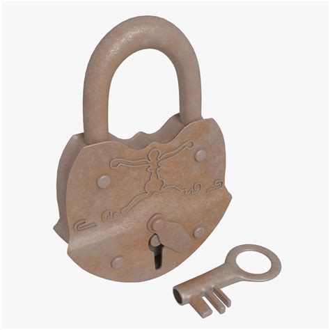 Old Padlock V2 Free 3D Model Obj Stl Free3D