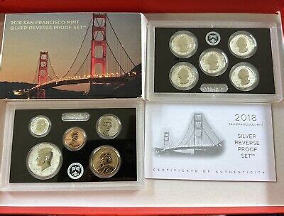 S San Francisco Mint Silver Reverse Proof Set Coins W Box