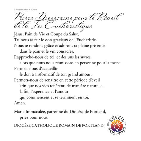 Diocesan Prayer for Eucharistic Revival | Diocese of Portland