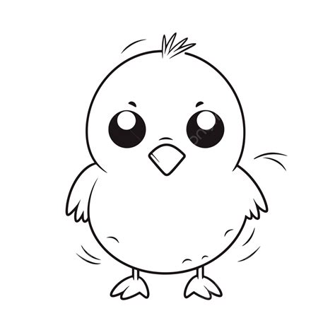 Dibujo De Página Para Colorear Pollo Dibujos Animados Lindo Vector Png