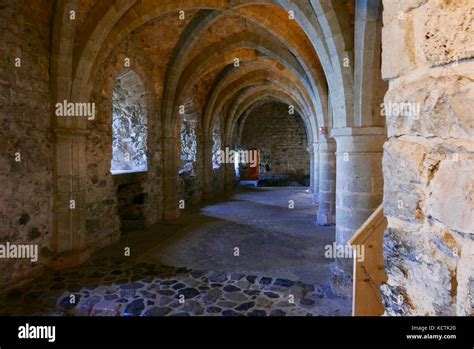 Dungeon in Chillon Castle, Lake geneva Stock Photo - Alamy