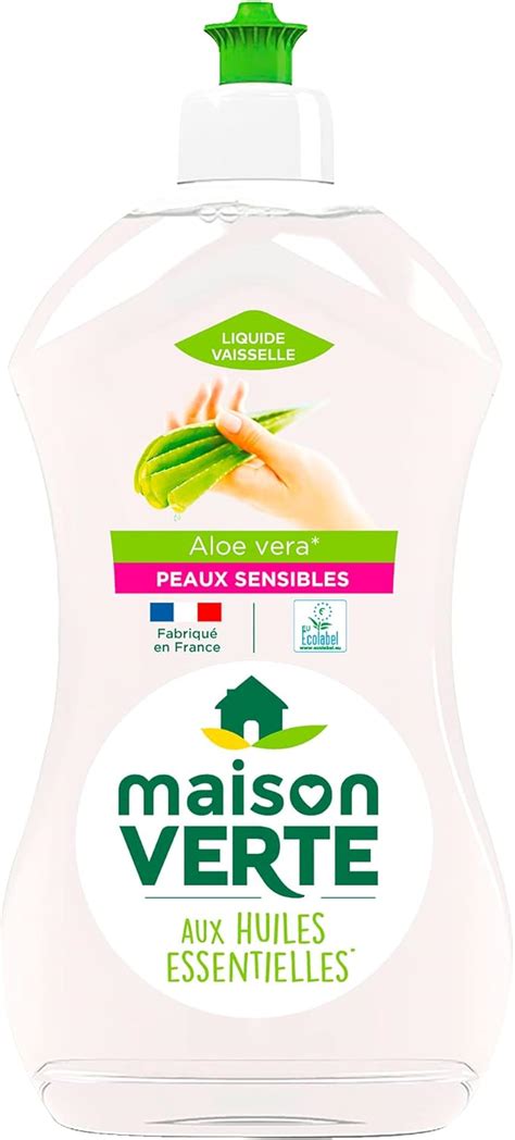 Maison Verte Liquide Vaisselle Dégraissant Peaux Sensibles Aloé