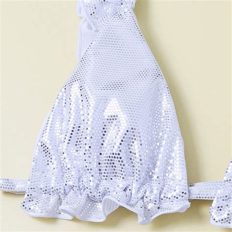 Sat N Al N K Zlar Metalik F Rf R Trim Gen Bikini Seti Seksi K Z Mayo Ocuklar Ki Par A Ocuk