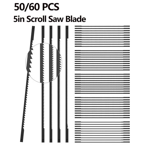 50 60pcs 5inch Scroll Saw Blade High Carbon Steel Pin End Compatible With 3921 3922 3923